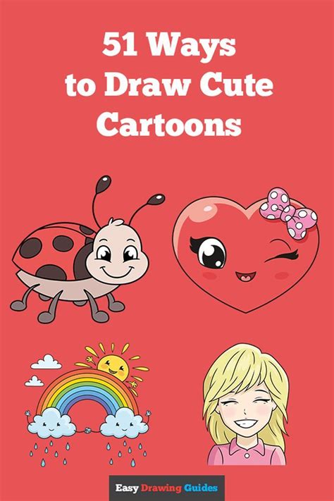 61 Cute Cartoons Drawing Tutorials with Step by .